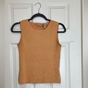 APOSTROPHE Brown Ribbed knit tank top size S